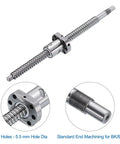 SFU1605 ball screw kit with 350mm length, 16mm diameter, anti-backlash nut, standard end machining for BK BF12 CNC machines