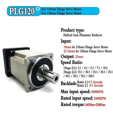 Precision Planetary Gearbox Featuring 3 Arcmin Helical Teeth For Nema23 And Nema34 Servo Motors 42Mm Input Shaft 30 To 1 Ratio Beast Mode Speed Reducer Built For Business side view of helical gear planetary reducer with output shaft and dimensions