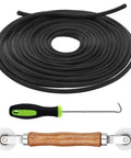 Three In One Screen Repair Kit With Roller And Spline Removal Hook For Fast Window Screen Repair Includes 0.14 Inch Spline And 32.8 Feet Of Spline