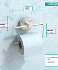 6 Inch Wall Mounted Toilet Paper Holder In Brushed Nickel, Modern Bathroom Accessory With Easy Install, Coordinating Style For Logis Collection, Durable Metal Construction
