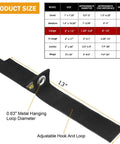 9 Pack Heavy Duty Extension Cord Holder Organizers For Garage Wall Storage 13 Inch Cord Straps with metal loop and size details