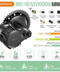 52V 1000W Mid Drive Ebike Conversion Kit With CAN Bus BBSHD Motor, DPC080 Display, 68mm Bafang design, 46T Chainring