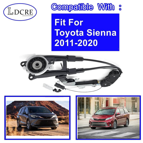 Driver Side Power Sliding Door Cable Sub Assembly With Motor Bracket For Toyota Sienna 2011-2020 Replacement Direct Fit OE 85016-08011 And 85015-08010