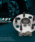 Rear Wheel Hub Bearing Assembly Set Compatible With Toyota RAV4 1996 2003 Without ABS 5 Lug 2 Piece Replacement 512213 shown.