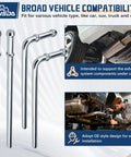Universal Exhaust Hanger Kit For Quick Strong Mounts 16 Piece Set with steel rods shown for vehicle exhaust systems