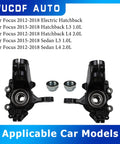 Front view of Front Left Steering Knuckle Wheel Bearing Hub Assembly For Ford Focus 2012 2018 2.0L L4 Electric Hatchback Sedan Direct Fit Bolt On OE Substitute For Smooth Steering And Ride