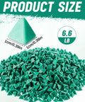 Rust Busting Resin Tumbler Media, 6.6 Lb Green Triangle Shaped Abrasive Pellets For Rust Removal And Polishing Nuts, Bolts, And Glass, Fits Most Tumblers, Durable Ultra-Effective For Metalwork And DIY Projects
