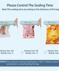 Portable Handheld Bag Sealer For Snacks And Food Storage Heat Vacuum Sealing Gadget With Power Cable Keeps Cookies Fresh