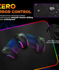 RGB Gaming Mouse Pad With 15W Wireless Charging Hella Large Non Slip Desk Pad For Gaming 10 Light Modes Premium Smooth Surface Oversized Mouse Mat For PC Office And Home Setup 31.5 By 11.8 Inches with smooth, waterproof surface and high-density micro texture.