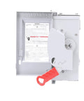 Heavy Duty 30 Amp 3 Pole 600 Volt Non Fused Safety Switch With 3 Wire HD Type 3R Quick Make Quick Break Mechanism open view