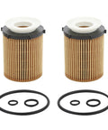 Mercedes-Benz Oil Filter Replacement Kit Two Pack For 2012-2023 C300 CLA250 E300 GLA200 GLC300 Metris Sprinter 1500 2500 And 2017-2019 Q50 Q60 QX30 Drop-In Ready Replacement HU711/6Z HU7116Z 2701800109, includes two filters and O-rings