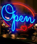 Open Sign For Business 16x12 Inch LED Neon Sign USB Powered Brightness Adjustable For Window Bar Store Party Decor Eye Catching