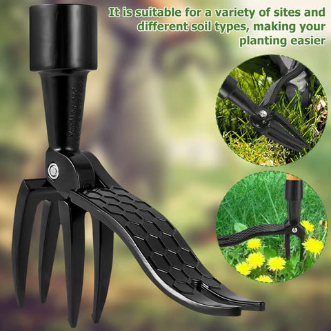 Stand Up Weed Puller Replacement Head With 4 Claw Steel For Yard And Garden Heavy Duty Weeding Tool Easy To Install No Handle Required Effortless Root Uprooting And Fast Weed Removal
