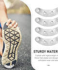 Runner showing shoe sole with Three Pairs Metal Heel Plates For Shoes And Boots Iron Sole Protectors Anti Wear Pads Heel Taps Tips