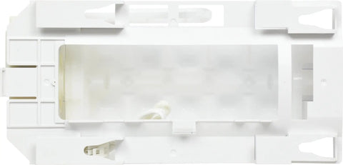 Top view of Authentic Replacement Icemaker 243297603 for Refrigerator showing ice compartment design and plug and play setup