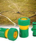 Quick Release Garden Hose Repair Kit With Durable Brass Connectors And Heavy Duty 3 Piece Set For Easy Home And Gardening Hoses Fix Job, green hose fittings