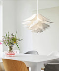 Dope Hanging Puzzle Lamp Kit Lotus Flower Pendant Light With DIY Shade 19.7 Inch Modern Ceiling Fixture over dining table