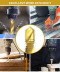 All In One Drill Tap Set With Quick Change Adapter 13 Piece Kit for Drilling Tapping And Countersinking metal and wood