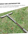 Stainless Steel T Handle Soil Probe For Garden Lawn And Farm Use Compact And Lightweight Sampler with Anti Skid Grip on grass