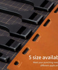 Pro Grade Leather Oval Hole Puncher For Watch Bands And Leather Crafting 5x25mm Martensitic Stainless Steel with 5 sizes shown