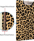 Leopard Print Clipboard For Office And School, Dope Decorative Hardboard Clipboard, A4 Letter Size 12.6 By 8.9 Inches