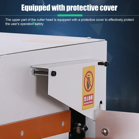 680W Air Powered Corner Trimmer, Heavy Duty Woodworking Edge Planer equipped with protective cover for user safety.