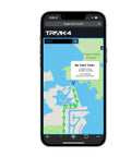 Mobile app display of Self Charging Solar GPS Tracker For Trailers, Equipment, Vehicles And Assets With Rugged Waterproof Global Tracking