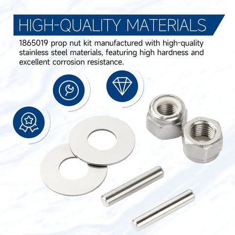 Prop Nut Kit E MKP-34 For Trolling Motor Shear Pin Replacement, Easy Install, Compatible With MKP-33 And MKP-38 Weedless Wedge 2 Prop, Includes Prop Nuts And Washers, Stainless Steel Construction, Part 1865019, Heavy Duty Upgrade
