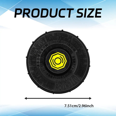 Brake Fluid Cap Replacement For Honda Cars Including Accord Civic S2000 Fit HRV CRV Hybrid CRZ Element And More, black cap with size details