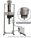 Heavy Duty Filament Extruder For 3D Makers That Cranks Out Legit 0.6 Inch Tube with metal barrel and control unit for smooth filament production.