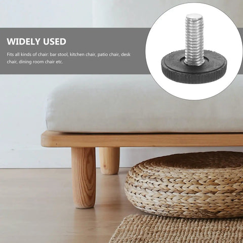 24 Piece Adjustable Furniture Leveling Feet Set For Chairs Tables And Cabinets No Fuss Height Adjustment Threaded Screw On Levelers For Home Office And Restaurant Furniture Legs on wooden chair leg