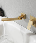 Wall Mount Tub Filler With Hand Shower And Sprayer Single Handle Waterfall Bathtub Faucet Matte Black Dope Waterfall Flow