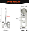 Dimensions of Two Wheel Silent Trolley Assembly With Deep Groove Ball Bearings for 1-5/8 inch strut channel in heavy-duty steel.