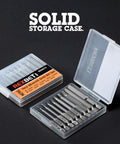 Twenty Piece Hex Bit Set With Magnetic S2 Steel Drill Bits For SAE And Metric Allen Wrenches One Quarter Inch Hex Shank in storage box