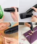 Mini 350W Dual Temp Heat Gun That Slaps 392F 662F UL Certified Quick Heat Hot Air Tool With 6.56 Foot Cord in use on various crafts