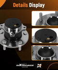 Rear Wheel Bearing And Hub Assembly 512347 For Mazda 3 And Mazda 5 5 Lug ABS Encoder 4-Bolt Square Flange components display
