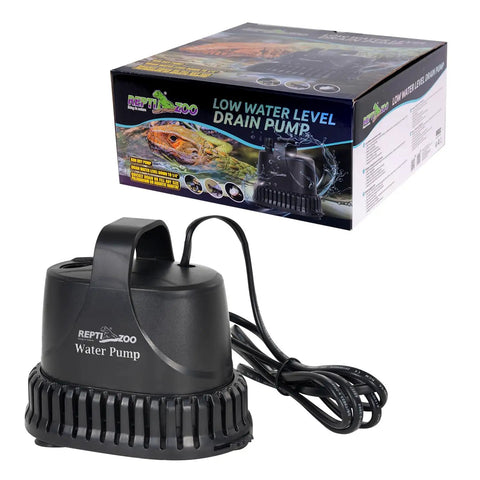 Low Water Level Drain Pump 243 GPH 26W Submersible with packaging for turtle and fish tanks