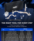 Turbo Engine Timing Tool Kit With Camshaft Alignment And Locking Set, 7pc Timing Chain Replacement, product display overview