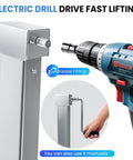 Heavy Duty 8000 Lb Trailer Jack With 28.8 Inch Lift, Cordless Drill Compatible 20-24V, No-Fuss Electric And Manual Crank
