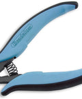 Flush Cutter For Beading Wires Blue And Black With Ergonomic Handles, Ultra Sharp Spring Loaded Cutting Tool For Precise Flush Cuts On Beading Wire