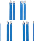 PNBO 1/4in metal lathe tooling set with blue shanks and carbide-tipped cutters, 10-piece kit for turning and boring
