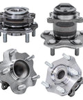 Four Wheel Hub Bearing Assembly Set For 2013-2019 Nissan Sentra Front And Rear Hubs With 5 Lugs Includes 2 Front Bearings And 2 Rear Bearings