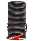 Pressure Washer Hose 200 Ft Three Eighths Inch Steel Wire Braided With Swivel Quick Connect 4800 Psi Durable Leak Proof