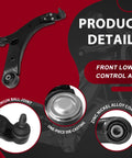 Top Tier Frenzybro Front Lower Control Arm Kit With Ball Joints Fits 2015-2021 Kia Sedona 3.3L V6 For A Sweet Upgrade And Smoother Rides On The Road Ahead This Durable 2 Piece Set Includes Left And Right Arms Plus Essential Ball Joints., black front lower control arm with ball joint, one-piece die-cast design