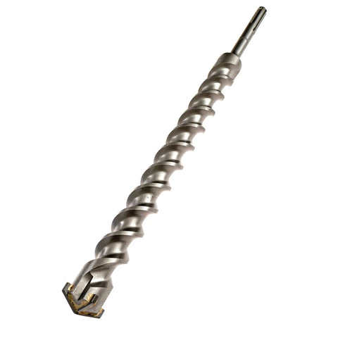 2 Inch Carbide Tipped SDS Max Masonry Drill Bit With Cross Tip And Wide Flute Four Cutting Points 2 Inch Diameter