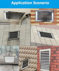 Built Tough 304 Stainless Steel Louvered Access Panel 38 X 30 Inch Heavy Duty Ventilation Grille installed in various wall designs.