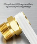 Brass compression straight union pipe fitting, 3/4 in tube OD to 3/4 in tube OD, with PTFE tape