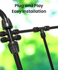 230 Foot Quick Connect Drip Irrigation Kit with Fast Lock Tubing and Adjustable Nozzles for Garden