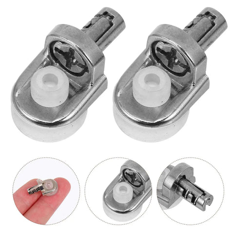 Close-up of 20 Pack Zinc Alloy Shelf Pins With Suction Cup For Secure And Stable Grip Heavy Duty Shelf Clips, silver finish