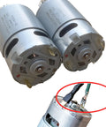 Two Pack 24V 40000RPM 19T Electric Motors For Power Wheels Upgrade with connector detail